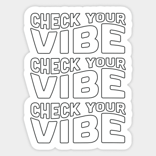 Check Your Vibe Aesthetic Retro Style Tshirt Sticker